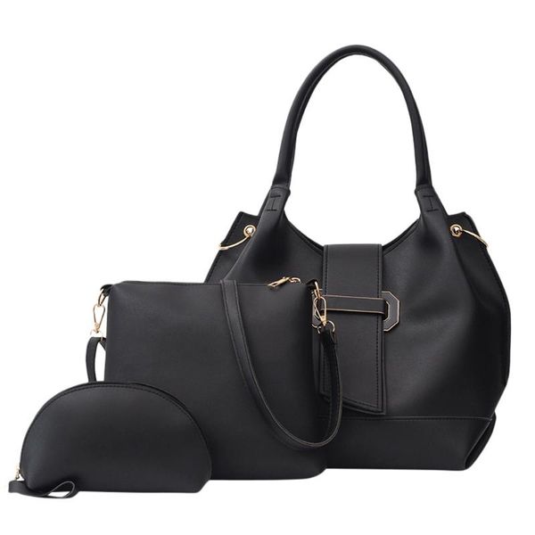 

3pcs woman bag set fashion female purse and handbag three-piece shoulder bag tote messenger purse bucket bolso mujer