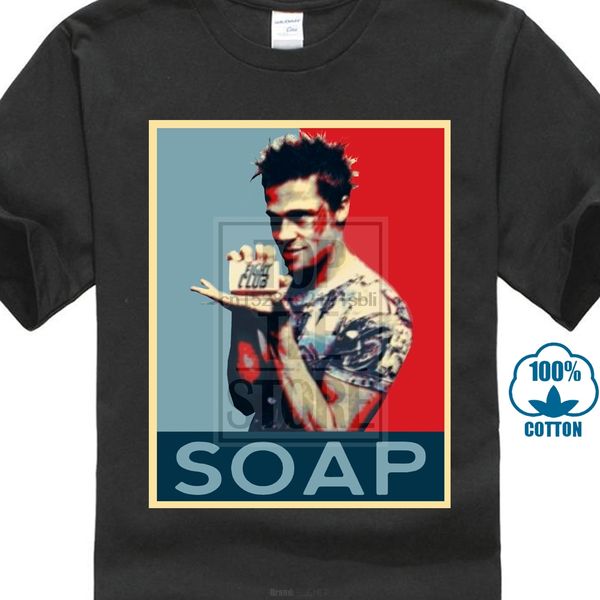 

new 2017 fashion soap fight club brad pitt obama hope style t shirt