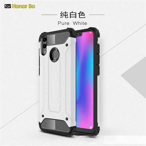 

case for huawei honor 8c shockproof armor hard pc silicone case for honor 8x soft tpu phone case cover shell coqu