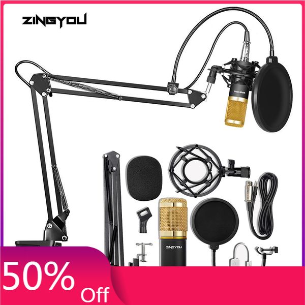 

100% original zingyou bm 800 microphone professional bm800 condenser sound recording microphone for computer