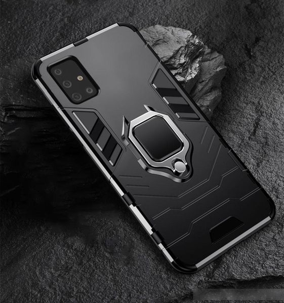 

armor shockproof 360 degress car magnetic metal ring holder soft silicone case for samsung galaxy s20 ultra s10 plus note 10 lite ect