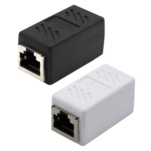 

2pcs cat5 rj45 network cable extender plug coupler joiner female to female