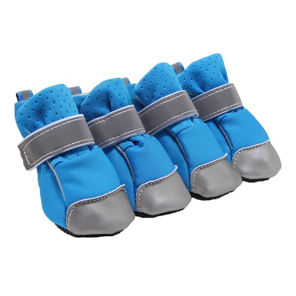 

4 pcs dog pet breathable boots puppy outdoor warm anti-slip shoes