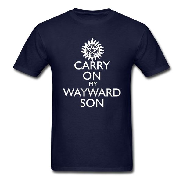 

carry on my wayward son t shirt supernatural men summer 100% cotton tee latest big clothes popular classic dad tee shirts
