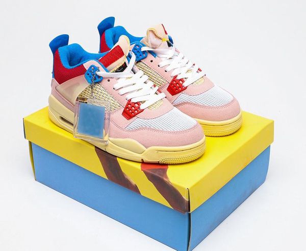 

with box)2020 union 4 guava ice basketball shoes men blue red sneaker