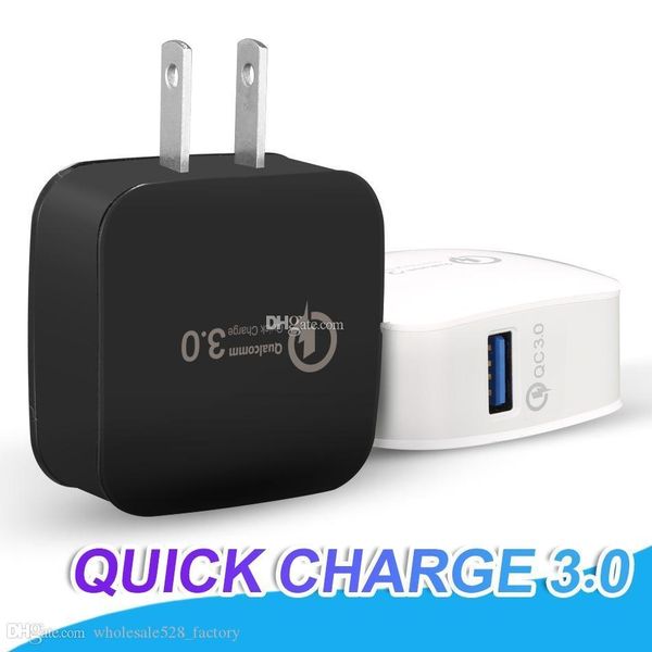 

qc3.0 adaptive fast charging quick charge travel adapter home wall charger us eu version for smartphone samsung s9 note 9