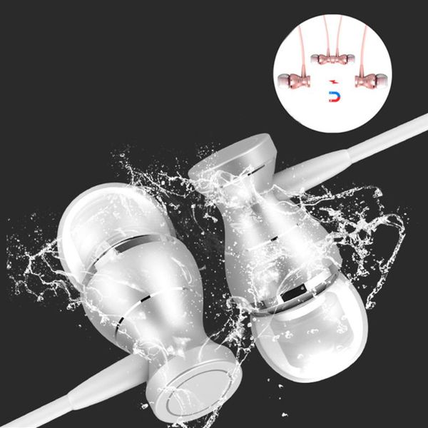 

magnetic in-ear sound metal headsets headphones 3.5mm super bass stereo with mic for mobile phone mp3