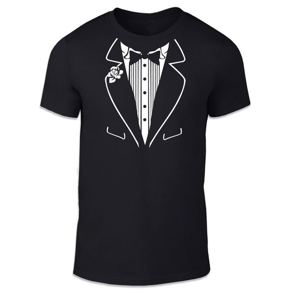 

fashion men t shirt tuxedo casual fit t-shirt various colours and sizes stag fancy dress funny joke summer t-shirt