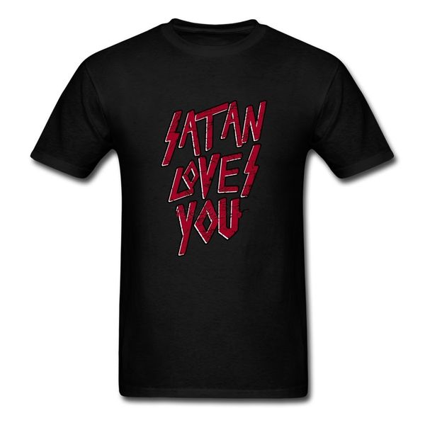 

летний стиль хип-хоп моды tops сатана любит tshirt с коротким рукавом мягкого хлопка для мужчин майка camisetas 3xl