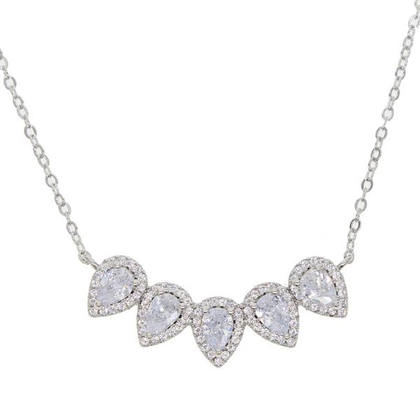 

chains elegant necklace multi shiny crystal jewelry fashion statement bijoux party trendy for woman ornaments gift, Silver