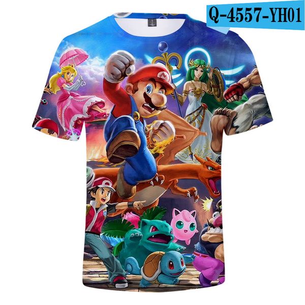 

super smash bros. game boys men brand 3d print shirts graphic aesthetic plus size men clothing