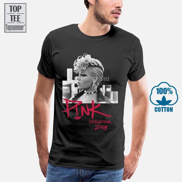 

розовая красивая trauma world tour 2018 белых мужская тенниска