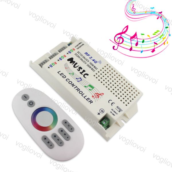 

rgb controllers music voice sensor 2.4g rf 3ch remote touch controller abs lighting accessories for 5050 3528 strip light dhl