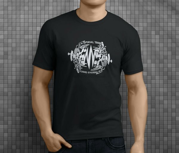 

new popular spiral tribe techno party music men black t-shirt s-3xl