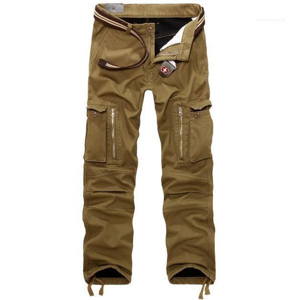 

sports styles fitness pencil pants mens casual pants thickening designer mens cargo pants fashion multi pocket, Black