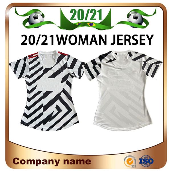 

20/21 woman united 6 pogba red third away soccer jersey 2020 mart alexis shirt girl lingard rashford mata football uniform sales, Black;yellow