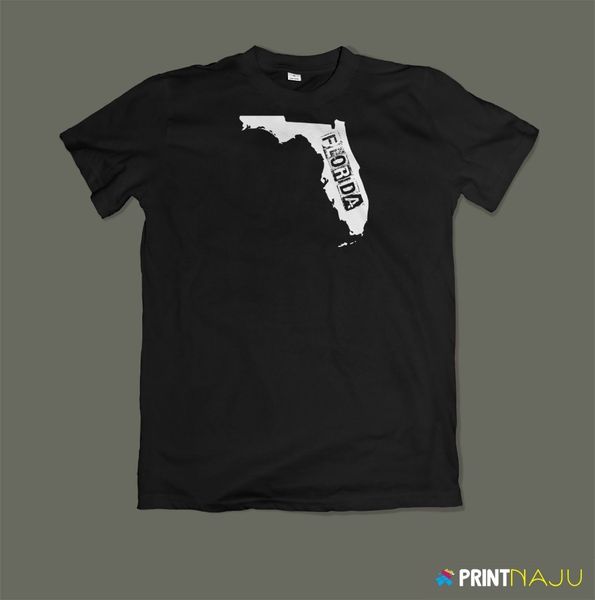 

florida, graphic tee, men's t-shirt, black,gray color men's 3d men tee casual street wear cross fit dress