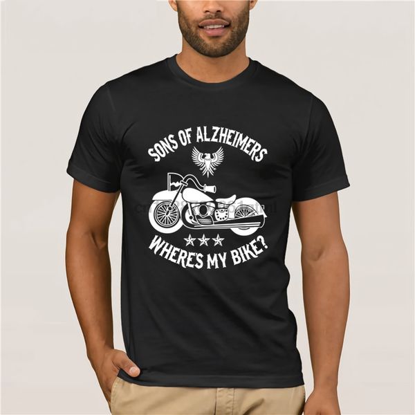 

summer fashion street t-shirt sons of alzheimers wheres my bike mens fun casual print t-shirt