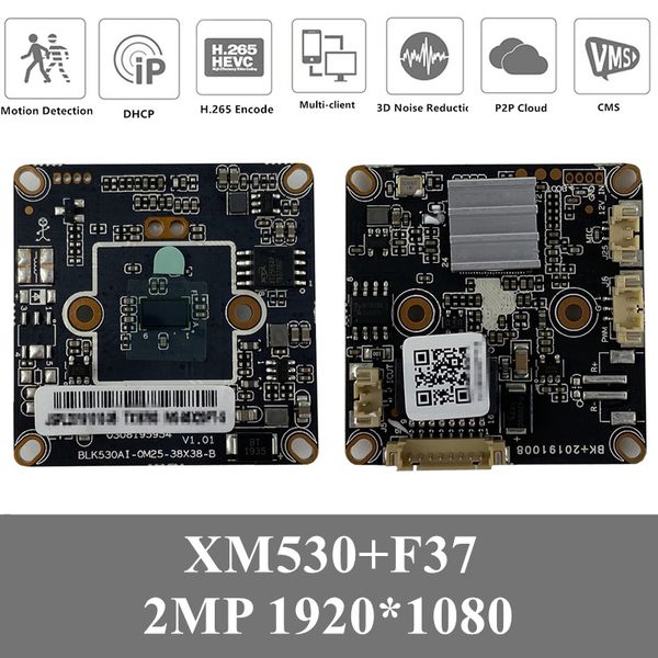 

4pcs ip camera module board xm530+f37 with mic audio interface 1080p 2mp 1920*1080 onvif cms xmeye p2p cloud with radiator