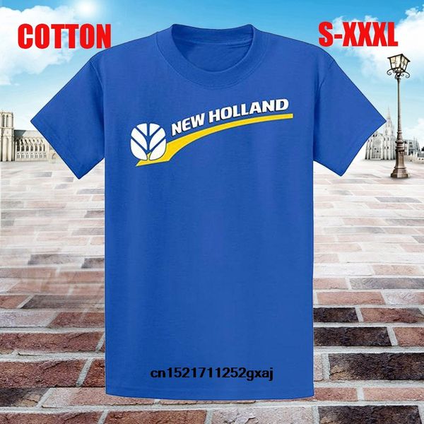 

мужчины тенниски мода new holland трактора логотип синий сек хлопок повседневные короткие рукава смешных майки топы одежда женщины