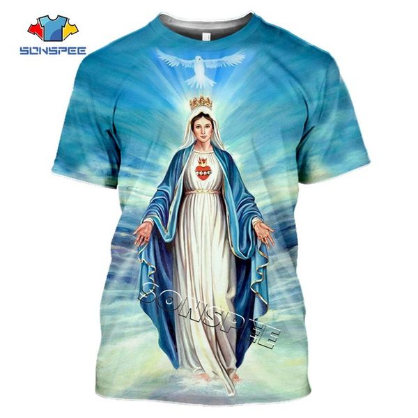 

men movie pulp fiction poster virgin mary 3d print shirts funny hippie aesthetic men clothing