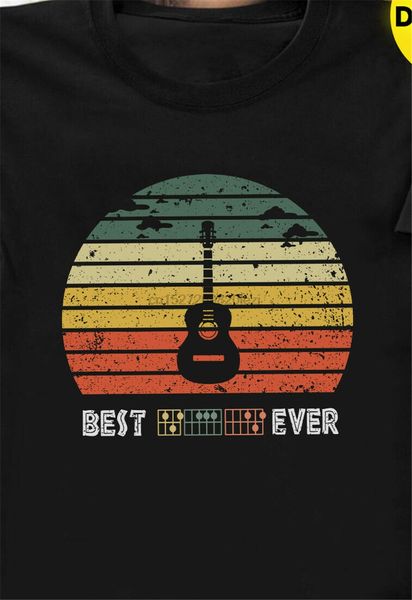 

guitar dad ever vintage t shirt black size s-3xl plus size tee shirt
