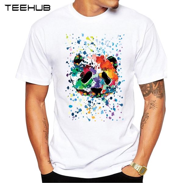 

2019 teehub мужская мода всплеск панда печатается с коротким рукавом футболка hipster o-образным вырезом дизайн tops охладить desgin tee