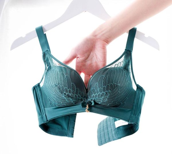 

original factory selling swan underwear female lace non-steel ring gathering bra seemless breast hugging adjustable bra, Red;black