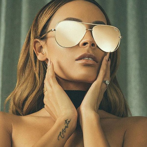 

sunglasses brand designer luxury 2021 women men gradient alloy frame sun glasses lady retro outdoor driving uv400, White;black