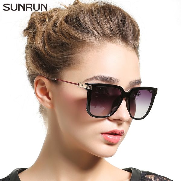 

sunrun fashion square sunglasses women mirror sun glasses designers women's sunglasses oculo de sol feminino t6135, White;black