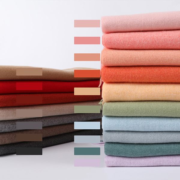 

scarves winter cashmere scarf women thicker warm shawls wraps fashion quality solider color blanket foulard 2021, Blue;gray