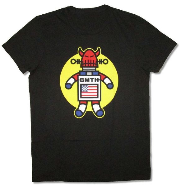

bring me the horizon robot black t shirt new summer tee shirt