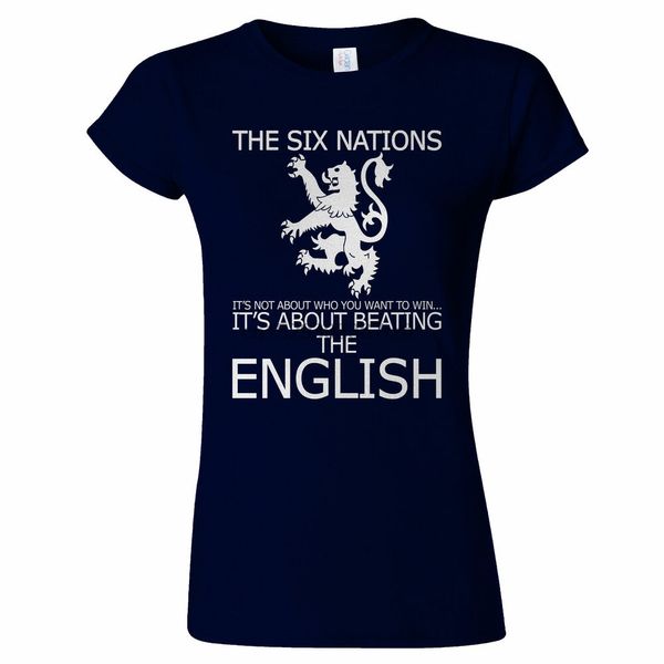 

its about beating the english funny womens rugby t shirt six nations scotland