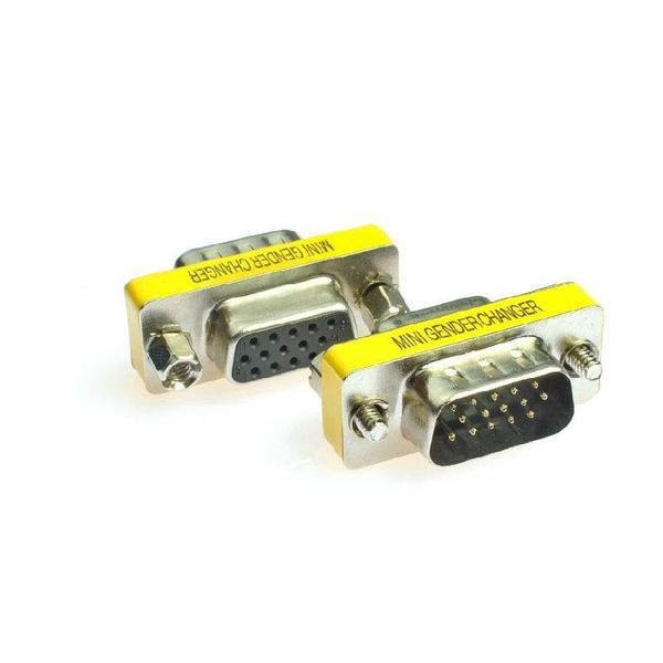 

100pcs 15pin vga to vga male to male m/f m/m connector adpater for pc dhl ing