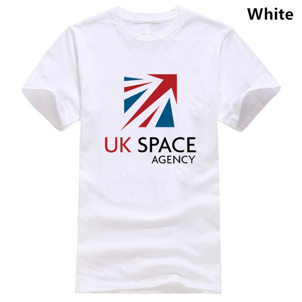 

uksa uk british space agency symbol space nerd geek mens white t-shirt
