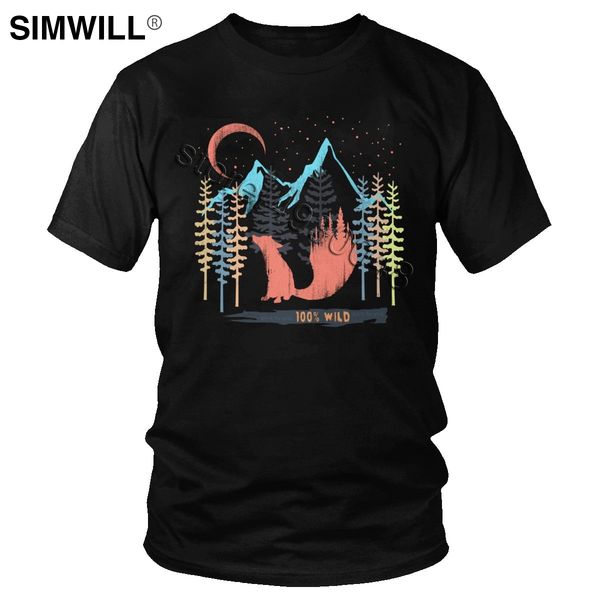 

vintage wild mountain forest tees men cool short sleeves pure cotton t shirts o-neck wood graphic slim fit summer t-shirt