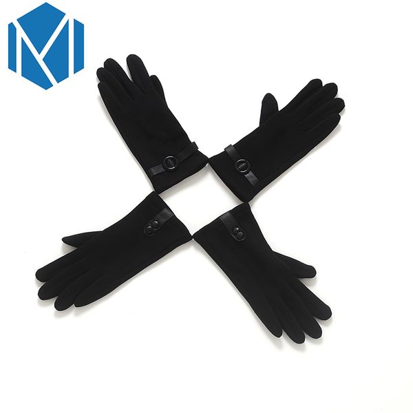 

miya mona new solid comfortable warm winter gloves soft wrist mittens for women gloves black thicken screen sense, Blue;gray