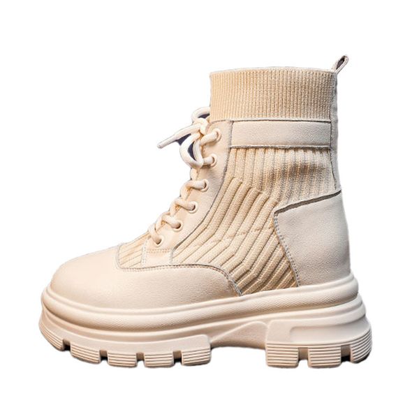 

women boots shoes autumn winter brand female boots fashion flats comfortable lace up shoes round toe pu leather ankle, Black