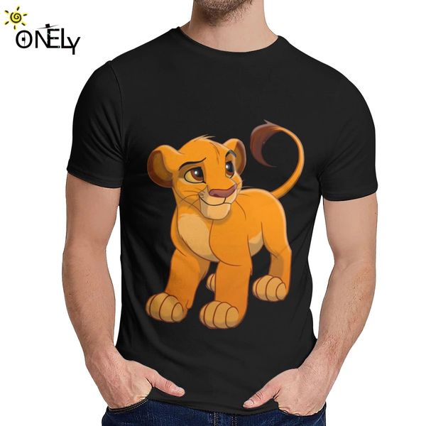 

t-shirt simba lion king cartoon cotton harajuku o-neck retro short sleeve