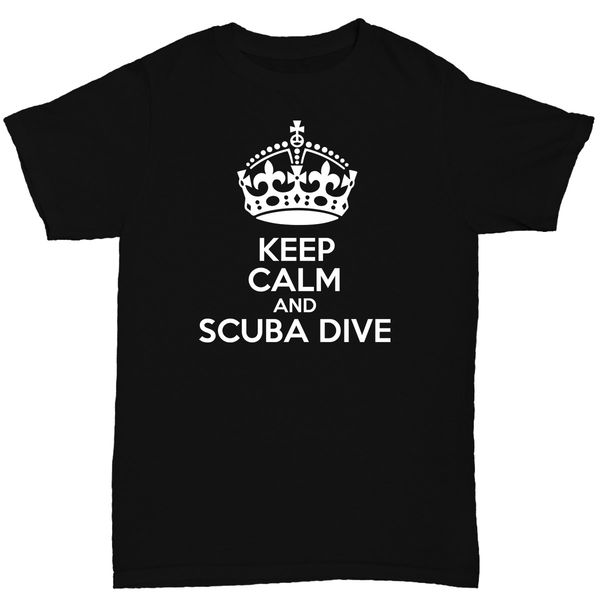 

keep calm and scuba diver men's t shirt scuba funny quote print t shirt mens short sleeve tshirt homme