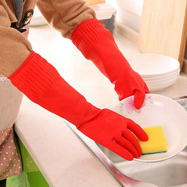 

disposable gloves brand 1pc rubber kitchen washing 38cm long waterproof elastic cleaning tools
