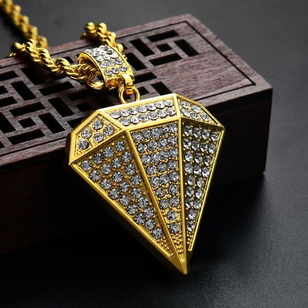 

men's iced out crystal pendants hip hop neckalce for party gift n541, Silver