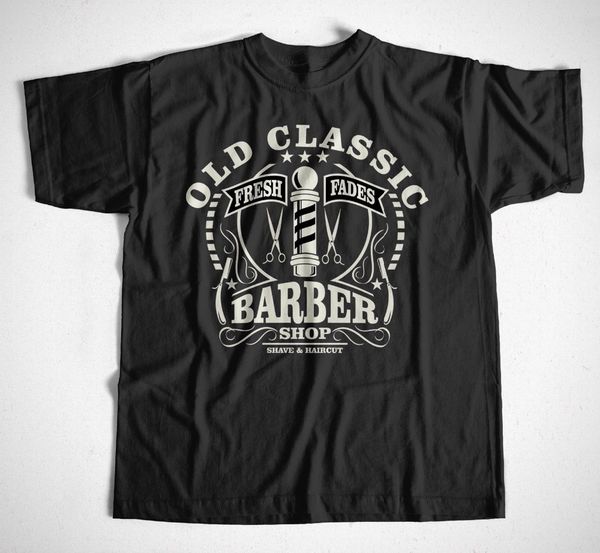 

2019 retro summer mens print t-shirt t-shirt old classic barber beard bart vollbart friseur schwarz brbier hipsterdesign a shirt