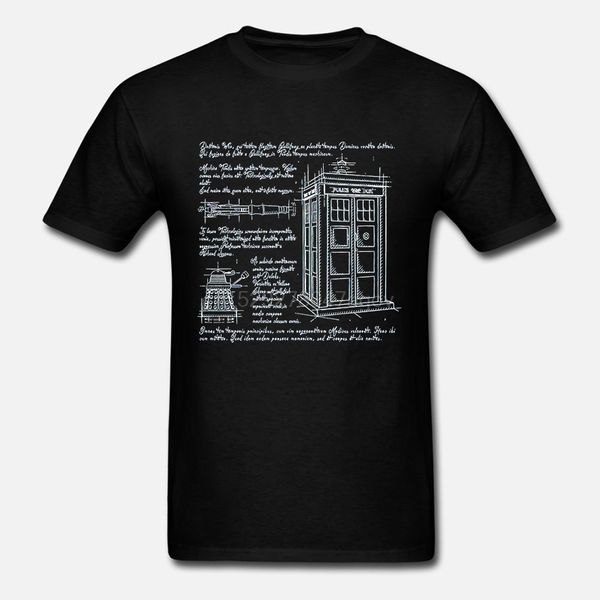 

100% cotton o-neck custom printed tshirt men t shirt tardis plan 1 women t-shirt
