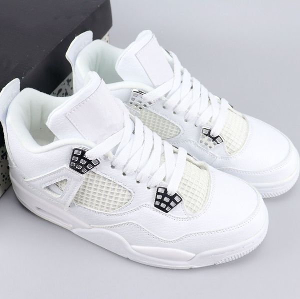

4s women white cushioned basketball shoes jumpman 4 men shoes black low-breathable sneakers fashion casual running shoes