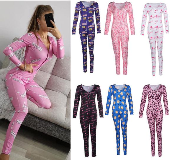 

women jumpsuits desinger bodysuit workout button skinny print long sleeve v-neck onesies women plus size ladies rompers p856, Black;white