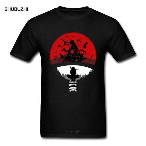 

itachi uchiha t shirt men's ninja t-shirt naruto tshirts amazing popular logo black tees 100% cotton clothes japan