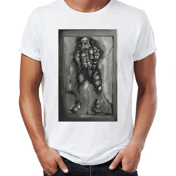 

men's t shirt han solo carbonite prison featuring predator artsy awesome artwork printed tee