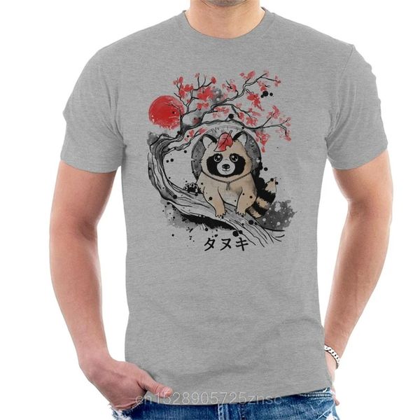 

printed camiseta tanuki red sun men's t-shirt masculina women camiseta