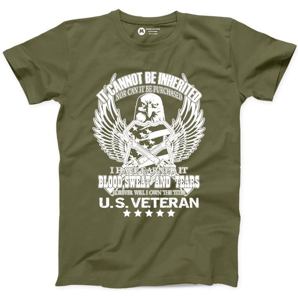 

это cant наследоваться us ветеран eagle tee us army vet новый дизайн мужчины топы с коротким рукавом хлопок фитнес проблемные футболку